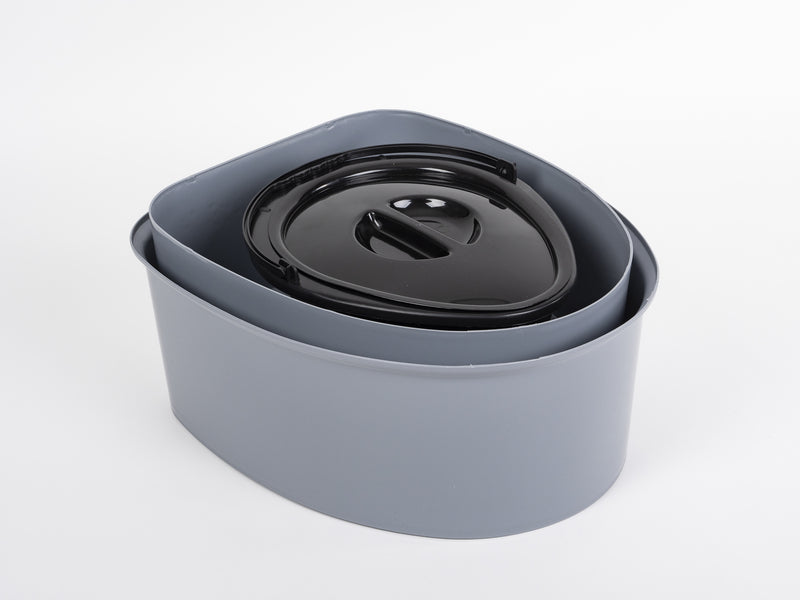 Toilette à seau séparable avec porte-papier hygiénique et fermeture en douceur