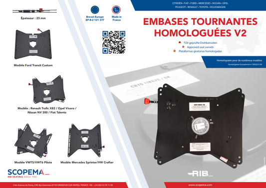 Embase tournante conducteur pour Peugeot Expert et similaire