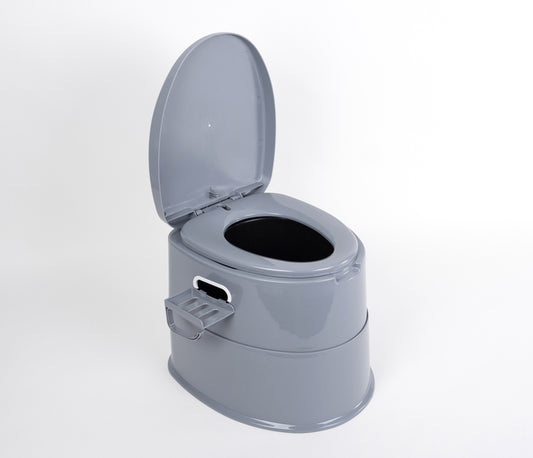 Toilette à seau séparable  avec porte-papier hygiénique et fermeture en douceur
