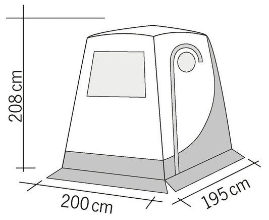 Tente arrière UPGRADE 2 - spécialement pour le hayon VW T4, T5 et T6